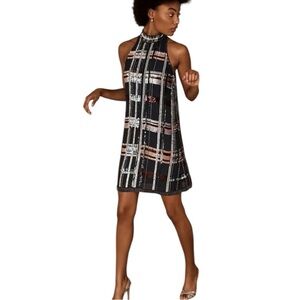 Anthropologie BHLDN Charlyn Sequin Beaded Mini Sheath Dress size 4 NWT